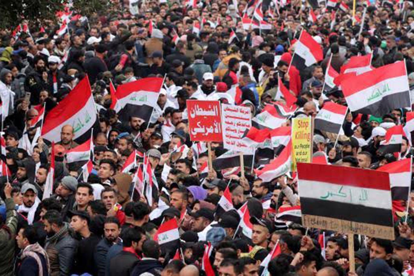 Millions of Iraqis take to streets to protest against US military presence in the Country